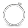 Two Promises 14k White Gold 1/4 carat Lab Grown Diamond VS/SI+ G+ Complete Promise Band