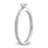 Two Promises 14k White Gold 1/4 carat Lab Grown Diamond VS/SI+ G+ Complete Promise Band