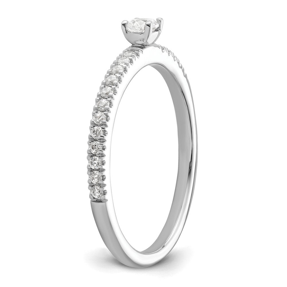 Two Promises 14k White Gold 1/4 carat Lab Grown Diamond VS/SI+ G+ Complete Promise Band