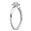 Two Promises 14k White Gold 1/3 carat Lab Grown Diamond VS/SI+ G+ Complete Halo Engagement Ring