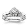Two Promises 14k White Gold 1/3 carat Lab Grown Diamond VS/SI+ G+ Complete Halo Engagement Ring