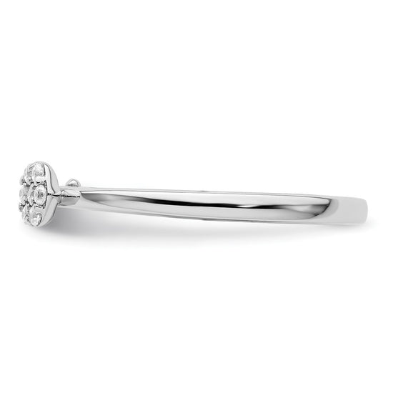 Two Promises 14k White Gold 1/15 carat Lab Grown Diamond VS/SI+ G+ Complete Promise Band