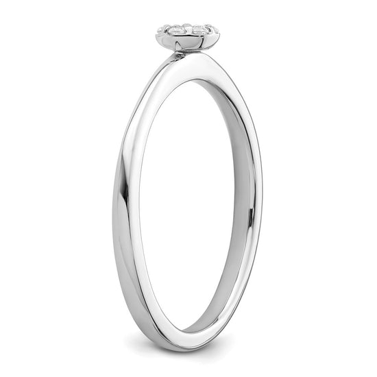 Two Promises 14k White Gold 1/15 carat Lab Grown Diamond VS/SI+ G+ Complete Promise Band