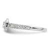 Two Promises 14k White Gold 5/8 carat Lab Grown Diamond VS/SI+ G+ Complete Petite Halo Engagement Ring