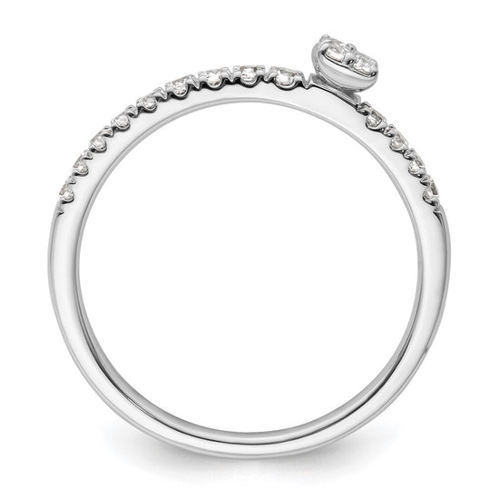 Two Promises 14k White Gold 1/4 carat Lab Grown Diamond VS/SI+ G+ Complete Promise Band