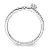 Two Promises 14k White Gold 1/4 carat Lab Grown Diamond VS/SI+ G+ Complete Promise Band