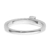 Two Promises 14k White Gold 1/4 carat Lab Grown Diamond VS/SI+ G+ Complete Promise Band
