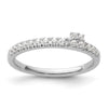 Two Promises 14k White Gold 1/4 carat Lab Grown Diamond VS/SI+ G+ Complete Promise Band