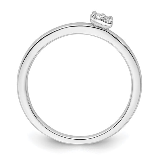 Two Promises 14k White Gold 1/20 carat Lab Grown Diamond VS/SI+ G+ Complete Promise Band