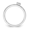 Two Promises 14k White Gold 1/20 carat Lab Grown Diamond VS/SI+ G+ Complete Promise Band