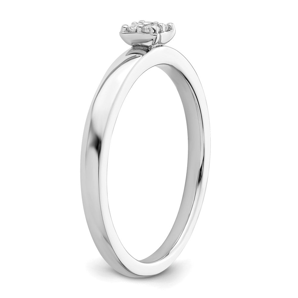 Two Promises 14k White Gold 1/20 carat Lab Grown Diamond VS/SI+ G+ Complete Promise Band