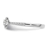 Two Promises 14k White Gold 3/8 carat Lab Grown Diamond VS/SI+ G+ Complete Halo Engagement Ring