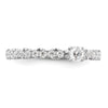 Two Promises 14k White Gold 3/8 carat Lab Grown Diamond VS/SI+ G+ Complete Promise Band