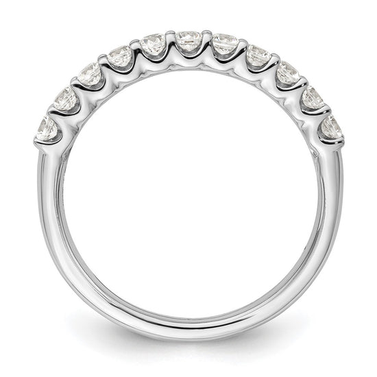 14k White Gold 1/2 carat Lab Grown Diamond VS/SI+ G+ Complete Wedding Band