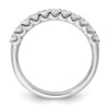 14k White Gold 1/2 carat Lab Grown Diamond VS/SI+ G+ Complete Wedding Band