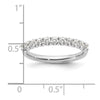 14k White Gold 1/2 carat Lab Grown Diamond VS/SI+ G+ Complete Wedding Band