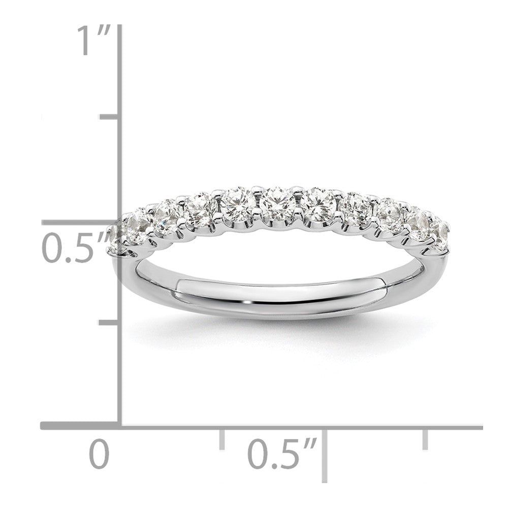 14k White Gold 1/2 carat Lab Grown Diamond VS/SI+ G+ Complete Wedding Band