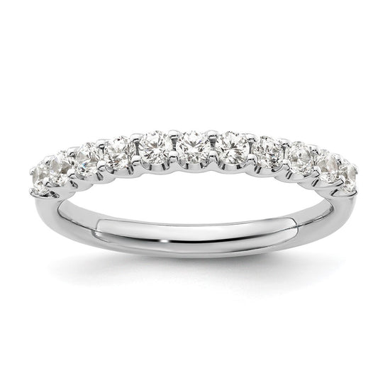 14k White Gold 1/2 carat Lab Grown Diamond VS/SI+ G+ Complete Wedding Band
