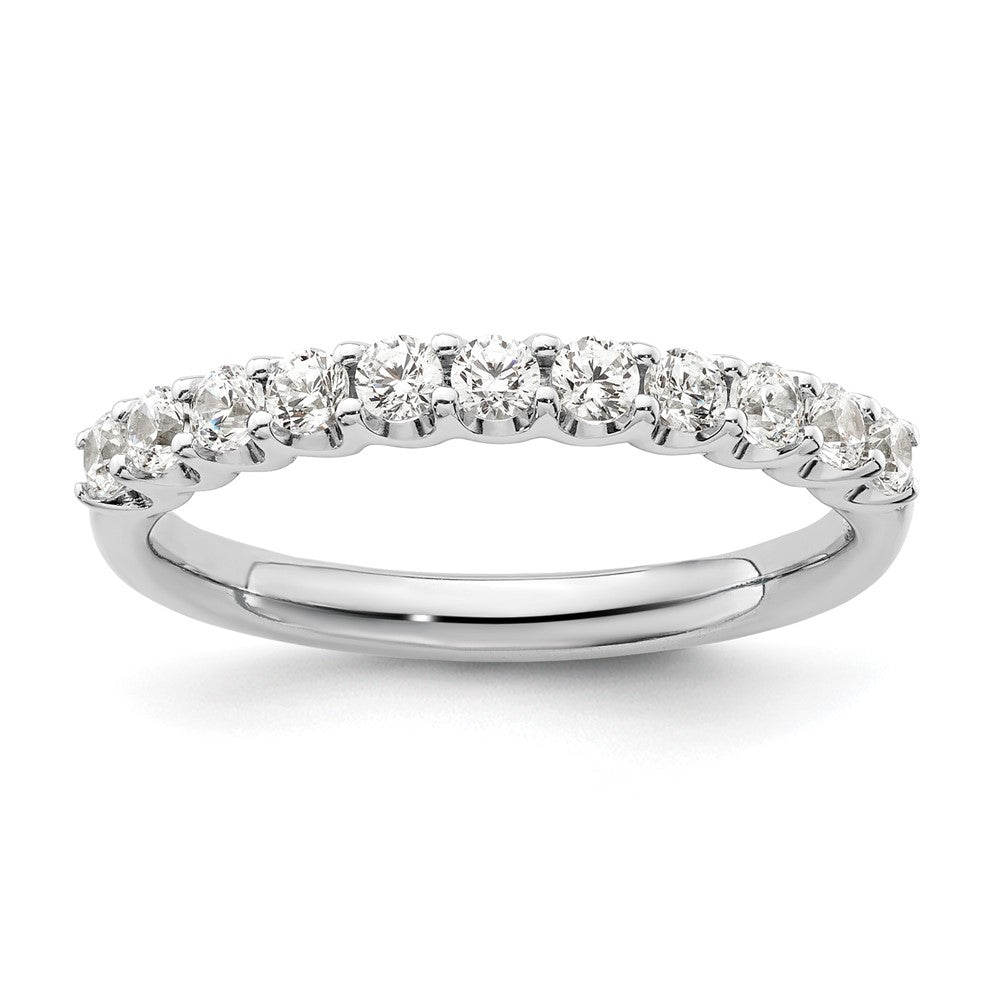 14k White Gold 1/2 carat Lab Grown Diamond VS/SI+ G+ Complete Wedding Band
