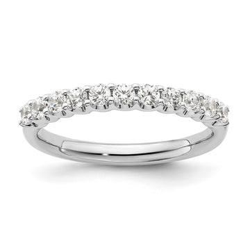 14k White Gold 1/2 carat Lab Grown Diamond VS/SI+ G+ Complete Wedding Band