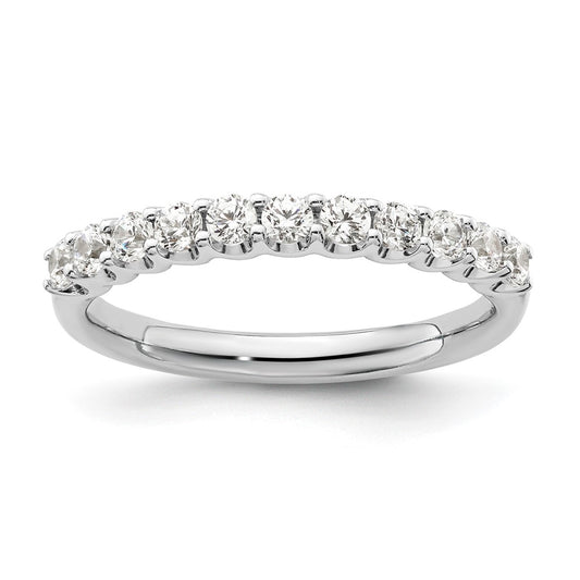14k White Gold 1/2 carat Lab Grown Diamond VS/SI+ G+ Complete Wedding Band