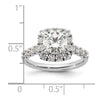14k White Gold 1 carat Lab Grown Diamond VS/SI+ G+ 1 1/2 carat Center Round Semi Mount Halo Engagement Ring