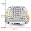 14k Two-Tone 1 1/2 carat Lab Grown Diamond VS/SI+ G+ Men's Ring