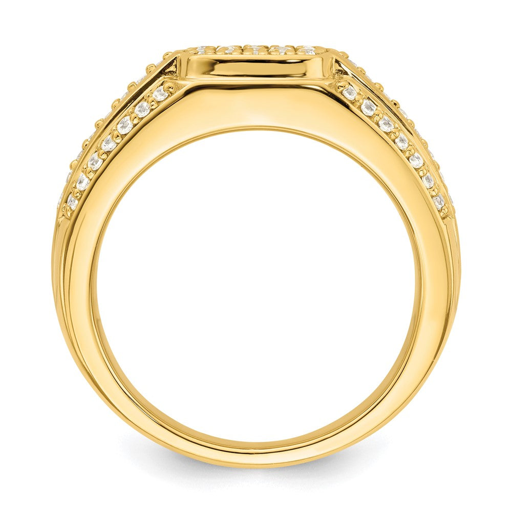14k 3/4 carat Lab Grown Diamond VS/SI+ G+ Complete Men's Ring