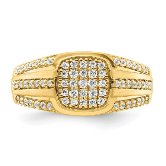 14k 3/4 carat Lab Grown Diamond VS/SI+ G+ Complete Men's Ring