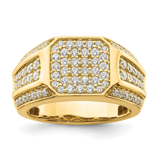 14k 1/3 carat Lab Grown Diamond VS/SI+ G+ Men's Ring