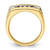 14k Rhodium-plated 1 1/6 carat Lab Grown Diamond VS/SI+ G+ Men's Ring