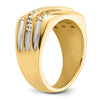14k Rhodium-plated 1 1/6 carat Lab Grown Diamond VS/SI+ G+ Men's Ring