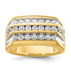 14k Rhodium-plated 1 1/6 carat Lab Grown Diamond VS/SI+ G+ Men's Ring
