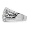 14k White Gold 1 1/8 carat Lab Grown Diamond VS/SI+ G+ Side Design Men's Ring