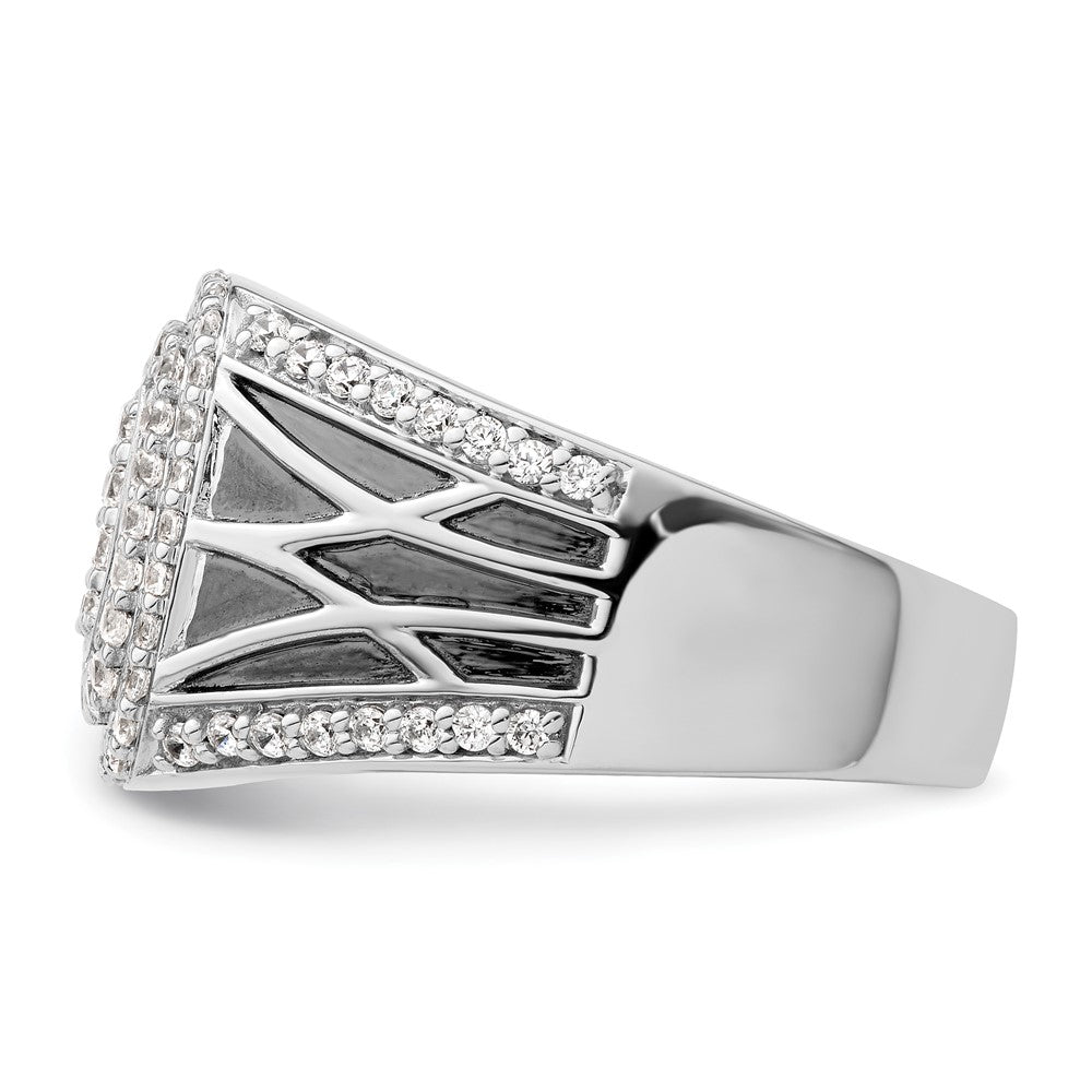 14k White Gold 1 1/8 carat Lab Grown Diamond VS/SI+ G+ Side Design Men's Ring
