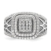 14k White Gold 1 1/8 carat Lab Grown Diamond VS/SI+ G+ Side Design Men's Ring