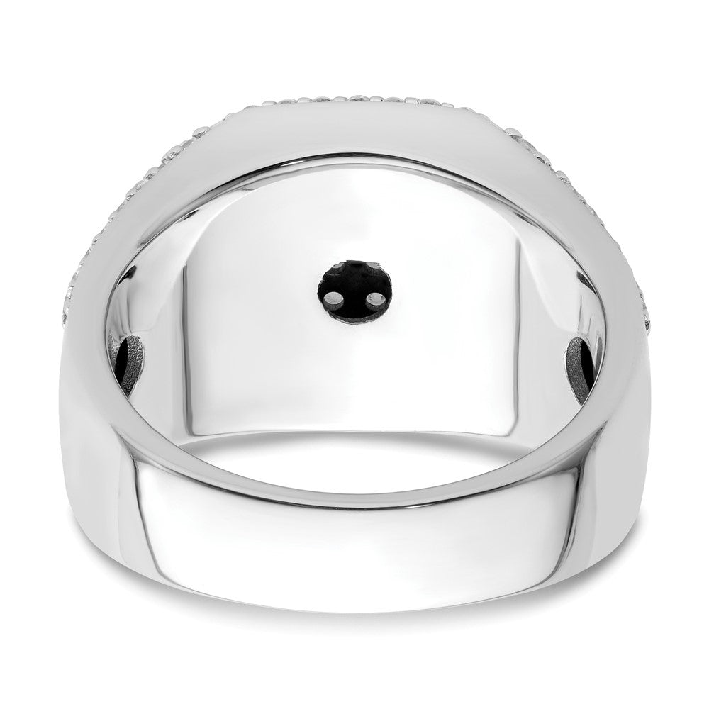 14k White Gold 1 1/8 carat Lab Grown Diamond VS/SI+ G+ Side Design Men's Ring