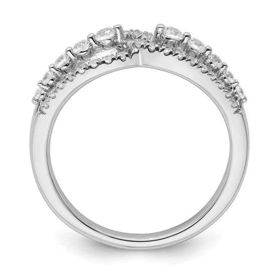 14k White Gold 1/2 carat Lab Grown Diamond VS/SI+ G+ Complete Fashion Ring