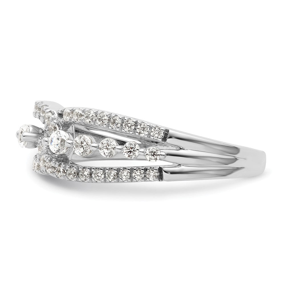 14k White Gold 1/2 carat Lab Grown Diamond VS/SI+ G+ Complete Fashion Ring