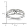 14k White Gold 1/2 carat Lab Grown Diamond VS/SI+ G+ Complete Fashion Ring