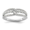 14k White Gold 1/2 carat Lab Grown Diamond VS/SI+ G+ Complete Fashion Ring