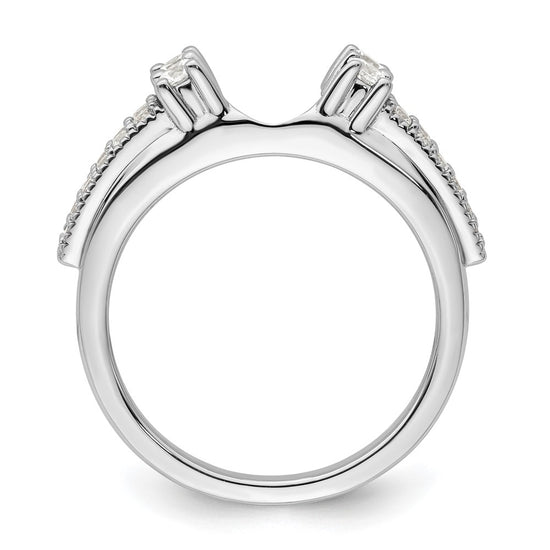 14k White Gold 1/2 carat Lab Grown Diamond VS/SI+ G+ Complete Ring Wrap