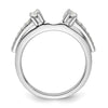 14k White Gold 1/2 carat Lab Grown Diamond VS/SI+ G+ Complete Ring Wrap