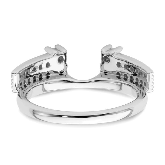 14k White Gold 1/2 carat Lab Grown Diamond VS/SI+ G+ Complete Ring Wrap