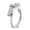 14k White Gold 1/2 carat Lab Grown Diamond VS/SI+ G+ Complete Ring Wrap
