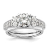14k White Gold 1/2 carat Lab Grown Diamond VS/SI+ G+ Complete Ring Wrap