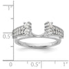 14k White Gold 1/2 carat Lab Grown Diamond VS/SI+ G+ Complete Ring Wrap