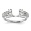 14k White Gold 1/2 carat Lab Grown Diamond VS/SI+ G+ Complete Ring Wrap