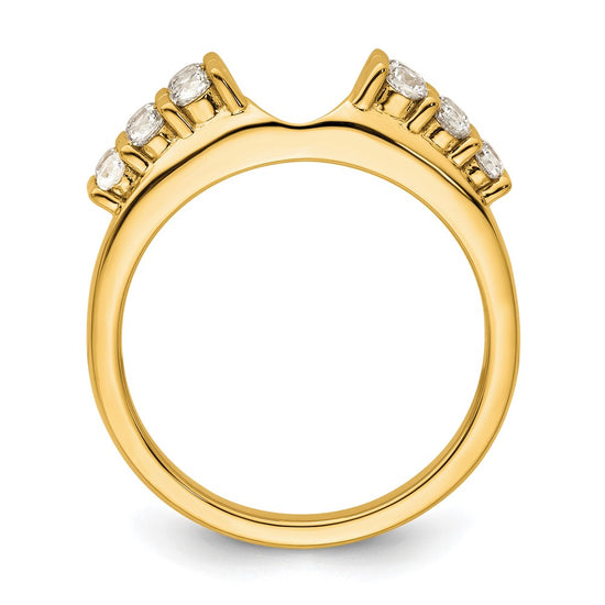 14k 1/2 carat Lab Grown Diamond VS/SI+ G+ Complete Ring Wrap