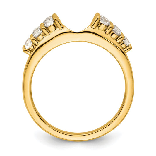 14k 1/2 carat Lab Grown Diamond VS/SI+ G+ Complete Ring Wrap
